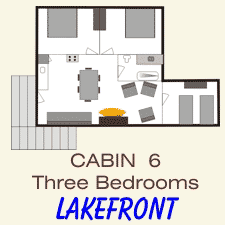 Pine Point Lodge Cabin 6 layout